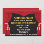 Die Magic Show Einladung (Vorne/Hinten)