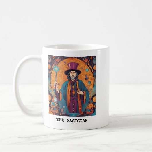 DIE MAGICIAN - TAROT-KARTE KAFFEETASSE (Links)