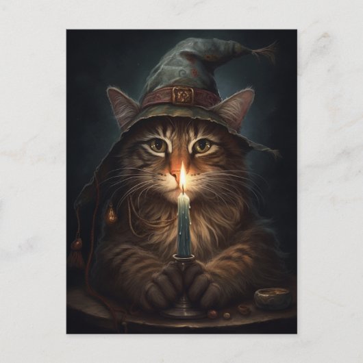 Die Magick Cat Postkarte (Vorderseite)