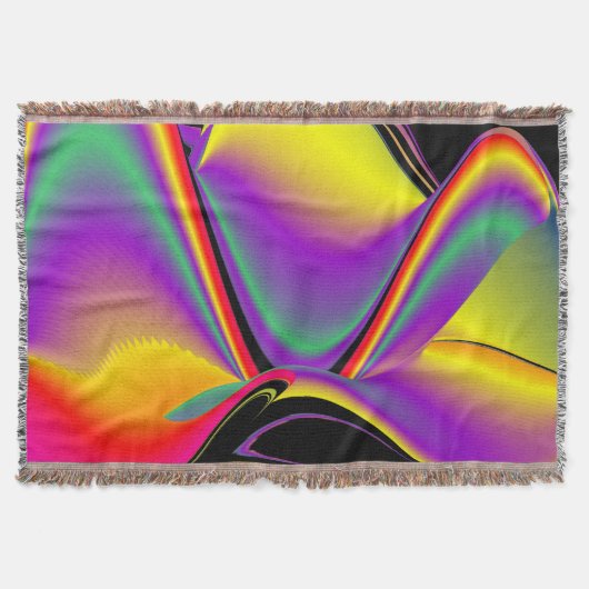 Die Magie der Farben Abstrakt 3D-Rainbowart Decke (Vorderseite)