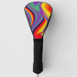 Die Magie der Farben Abstrakt 3D-Rainbowart Golf Headcover