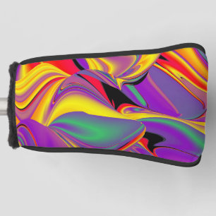 Die Magie der Farben Abstrakt 3D-Rainbowart Golf Headcover