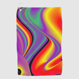 Die Magie der Farben Abstrakt 3D-Rainbowart Golfhandtuch