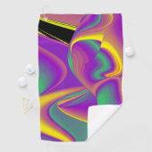 Die Magie der Farben Abstrakt 3D-Rainbowart Golfhandtuch (Insitu)