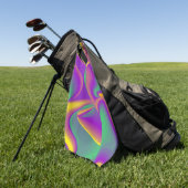 Die Magie der Farben Abstrakt 3D-Rainbowart Golfhandtuch (Gras)