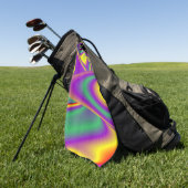 Die Magie der Farben Abstrakt 3D-Rainbowart Golfhandtuch (Gras)