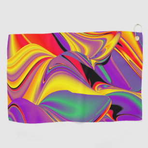 Die Magie der Farben Abstrakt 3D-Rainbowart Golfhandtuch