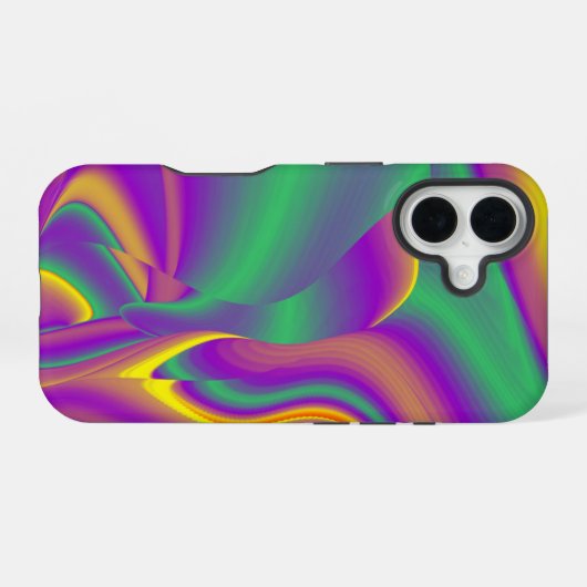 Die Magie der Farben Abstrakt 3D-Rainbowart iPhone 16 Hülle (Rückseite (Horizontal))