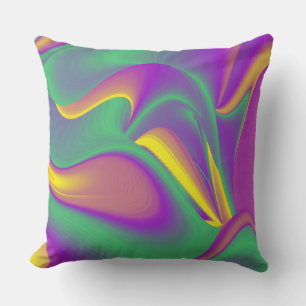 Die Magie der Farben Abstrakt 3D-Rainbowart Kissen