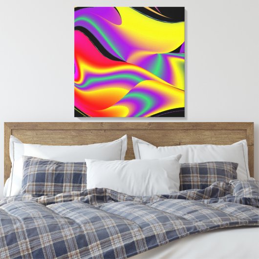 Die Magie der Farben Abstrakt 3D-Rainbowart Leinwanddruck (Insitu (Schlafzimmer))