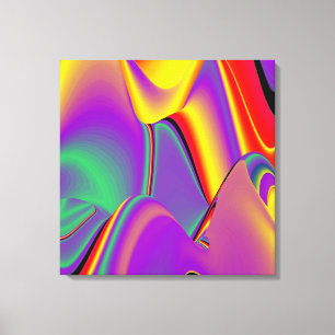 Die Magie der Farben Abstrakt 3D-Rainbowart Leinwanddruck