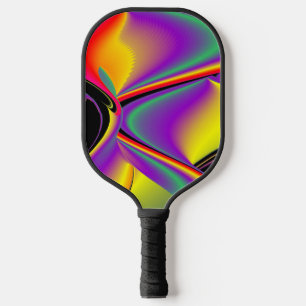 Die Magie der Farben Abstrakt 3D-Rainbowart Pickleball Schläger