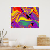 Die Magie der Farben Abstrakt 3D-Rainbowart Poster (Küche)