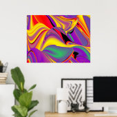Die Magie der Farben Abstrakt 3D-Rainbowart Poster (Heimbüro)