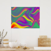 Die Magie der Farben Abstrakt 3D-Rainbowart Poster (Küche)