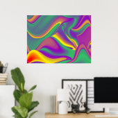 Die Magie der Farben Abstrakt 3D-Rainbowart Poster (Heimbüro)