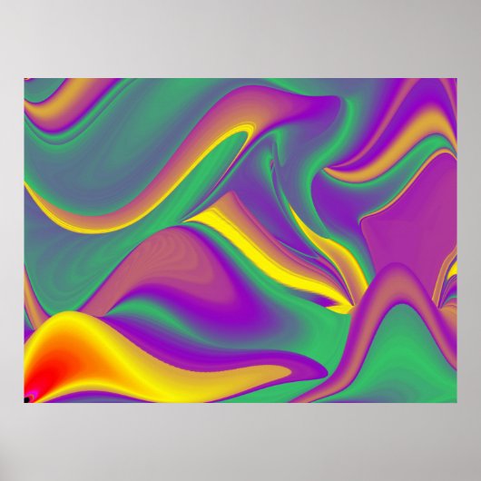 Die Magie der Farben Abstrakt 3D-Rainbowart Poster (Vorne)