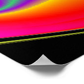 Die Magie der Farben Abstrakt 3D-Rainbowart Poster (Ecke)