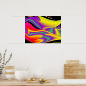 Die Magie der Farben Abstrakt 3D-Rainbowart Poster (Küche)