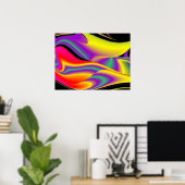Die Magie der Farben Abstrakt 3D-Rainbowart Poster (Heimbüro)