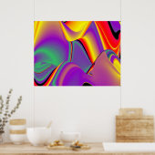 Die Magie der Farben Abstrakt 3D-Rainbowart Poster (Küche)
