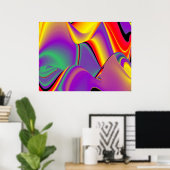 Die Magie der Farben Abstrakt 3D-Rainbowart Poster (Heimbüro)