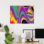 Die Magie der Farben Abstrakt 3D-Rainbowart Poster (Heimbüro)