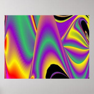 Die Magie der Farben Abstrakt 3D-Rainbowart Poster