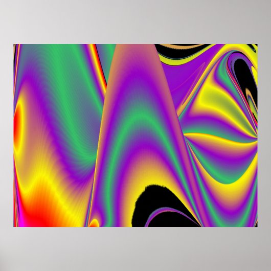 Die Magie der Farben Abstrakt 3D-Rainbowart Poster (Vorne)