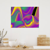 Die Magie der Farben Abstrakt 3D-Rainbowart Poster (Küche)