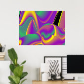 Die Magie der Farben Abstrakt 3D-Rainbowart Poster (Heimbüro)