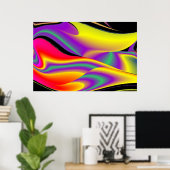 Die Magie der Farben Abstrakt 3D-Rainbowart Poster (Heimbüro)