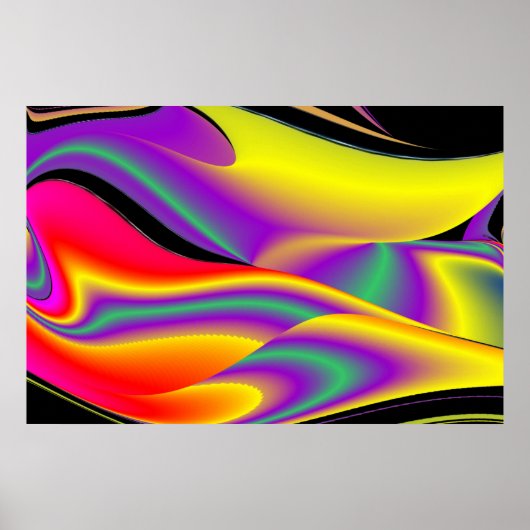 Die Magie der Farben Abstrakt 3D-Rainbowart Poster (Vorne)