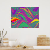 Die Magie der Farben Abstrakt 3D-Rainbowart Poster (Küche)
