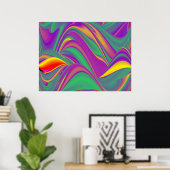 Die Magie der Farben Abstrakt 3D-Rainbowart Poster (Heimbüro)