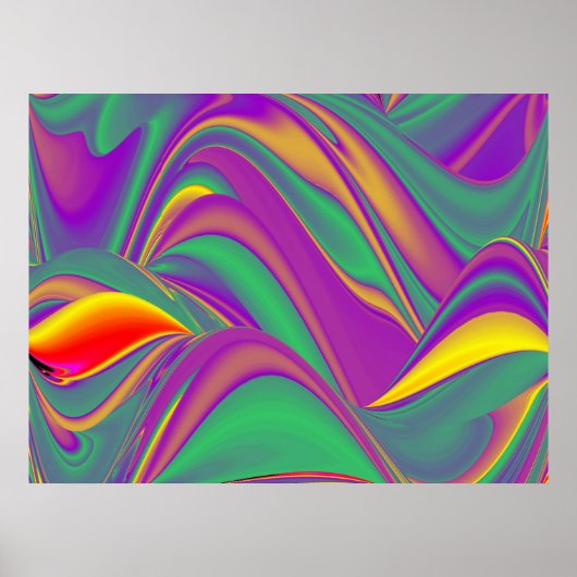 Die Magie der Farben Abstrakt 3D-Rainbowart Poster (Vorne)