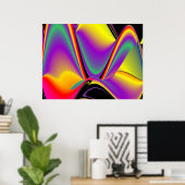 Die Magie der Farben Abstrakt 3D-Rainbowart Poster (Heimbüro)
