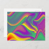Die Magie der Farben Abstrakt 3D-Rainbowart Postkarte (Vorne/Hinten)