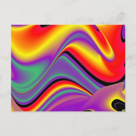 Die Magie der Farben Abstrakt 3D-Rainbowart Postkarte (Vorderseite)