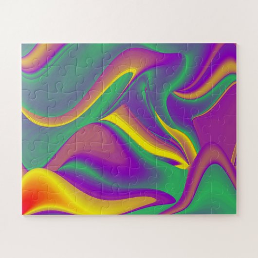 Die Magie der Farben Abstrakt 3D-Rainbowart Puzzle (Horizontal)