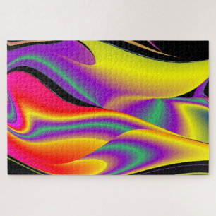 Die Magie der Farben Abstrakt 3D-Rainbowart Puzzle