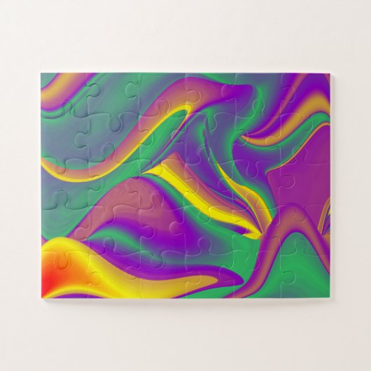 Die Magie der Farben Abstrakt 3D-Rainbowart Puzzle (Horizontal)