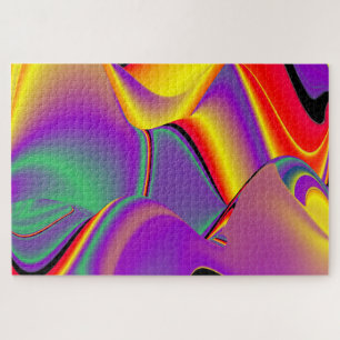 Die Magie der Farben Abstrakt 3D-Rainbowart Puzzle