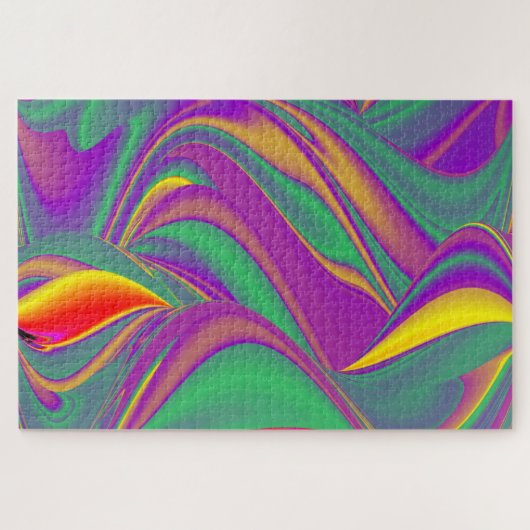 Die Magie der Farben Abstrakt 3D-Rainbowart Puzzle (Horizontal)