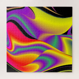 Die Magie der Farben Abstrakt 3D-Rainbowart Puzzle