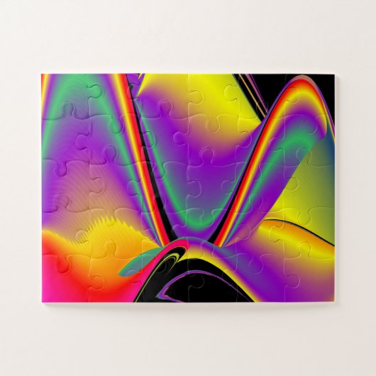 Die Magie der Farben Abstrakt 3D-Rainbowart Puzzle (Horizontal)