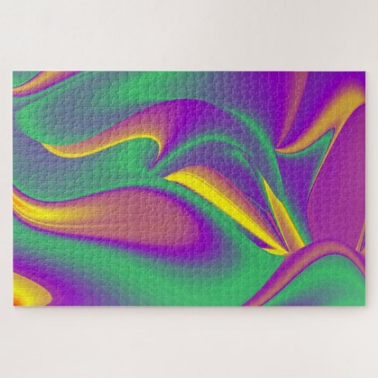 Die Magie der Farben Abstrakt 3D-Rainbowart Puzzle (Horizontal)