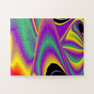 Die Magie der Farben Abstrakt 3D-Rainbowart Puzzle