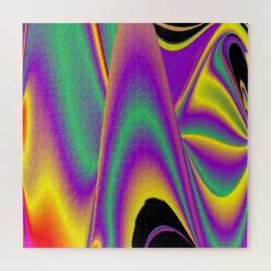Die Magie der Farben Abstrakt 3D-Rainbowart Puzzle
