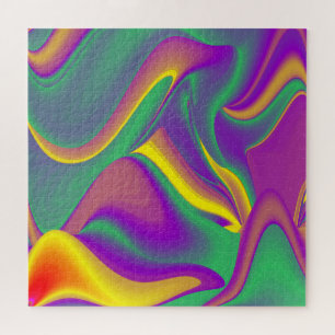 Die Magie der Farben Abstrakt 3D-Rainbowart Puzzle